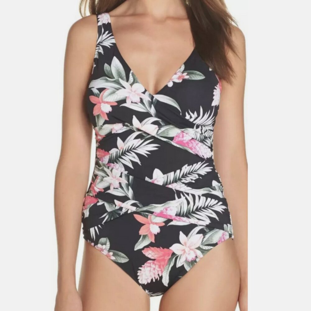 Tommy Bahama Scoop Back One Piece Swimsuit, Multi, Women's 6